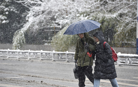 上班首日 雪落廬州